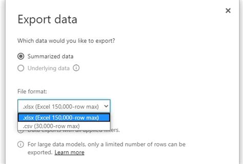 you can export only first 10000 rows available for your subscription.|Export to Excel but too many rows – SQLServerCentral.